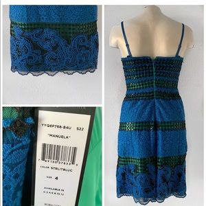 BCBGMaxAzria Dresses - BCBGMAXAZRIA BLUE LACE MANUELA DRESS 4 NWT $398. BCBGMaxAzria Dresses - BCBGMAXAZRIA BLUE LACE MANUELA DRESS 4 NWT $398.